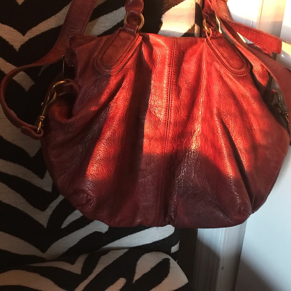 Liebeskind brick red satchel bag